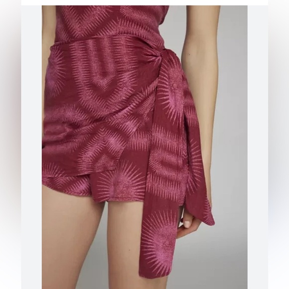 KIMCHI Blue LINEN blend strapless romper small - Picture 3 of 9